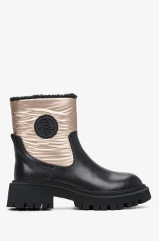 Черевики зимові шкіряні чорні Estro ER00112181