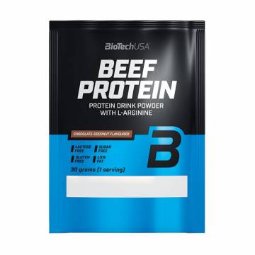 Пpoтeин BioTech USA Beef Protein Шоколад и кокос, в порошке, 30 г Пpoтeин BioTech USA Beef Protein Шоколад и кокос, в порошке, 30 г