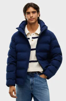 Мужская синяя куртка tech heat sealed jacket Синий XXL Tommy Hilfiger MW0MW44977