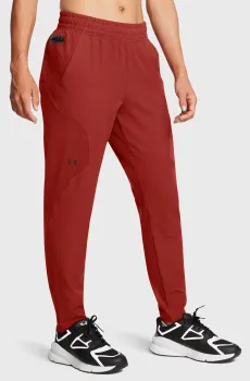 Женские красные спортивные брюки UA UNSTOPPABLE HYBRID Красный S Under Armour 1379115-840