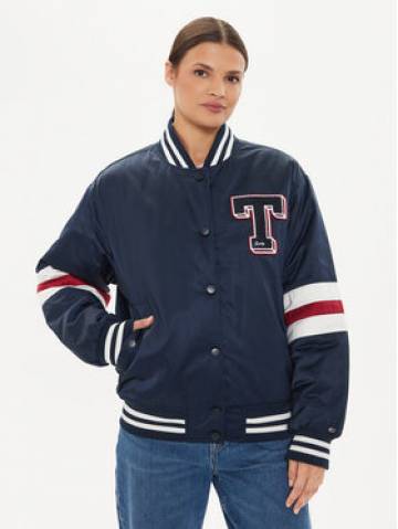Tommy Jeans Куртка бомбер Letterman DW0DW18306 Cиній Relaxed Fit Tommy Jeans Куртка бомбер Letterman DW0DW18306 Cиній Relaxed Fit