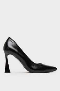 Женские черные кожаные лодочки Черный 39 Karl Lagerfeld KL32011;100