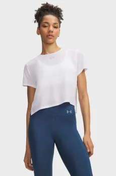 Женская белая футболка UA Velociti Shortsleeve-WHT Белый XL Under Armour 6009540-100