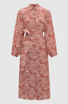 Розовое платье-рубашка UBICATO из шелка