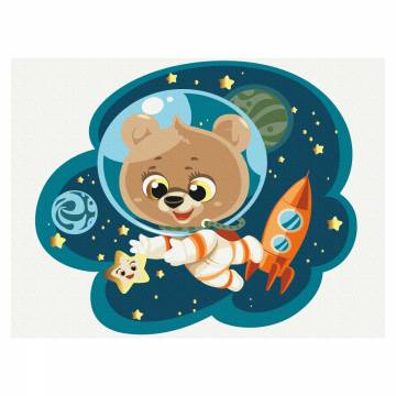 Картина за номерами Brushme Космічний ведмедик (KBS0092) Картина за номерами Brushme Космічний ведмедик (KBS0092)