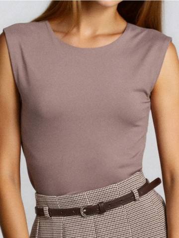 Комбінезон типу боді дівчачий - кавовий