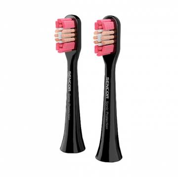 Сменные насадки для электрической зубной щетки Sencor Toothbrush Heads SOX 104 черные, 2 шт Сменные насадки для электрической зубной щетки Sencor Toothbrush Heads SOX 104 черные, 2 шт