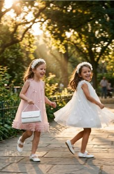 Обруч для волосся з білими квітами - білий