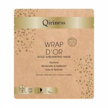 Гидрогелевая маска для лица Qiriness Wrap dOr Gold Sublimating Mask с 24к золотом, 30 г Гидрогелевая маска для лица Qiriness Wrap dOr Gold Sublimating Mask с 24к золотом, 30 г