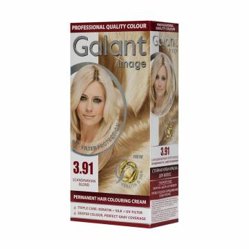 Крем-краска для волос Galant Image Permanent Hair Colouring Cream 3.91 Скандинавский супер блондин, 115 мл Крем-краска для волос Galant Image Permanent Hair Colouring Cream 3.91 Скандинавский супер блондин, 115 мл