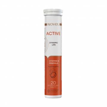 Витаминно-минеральный комплекс Novel Dynamic Life Active со вкусом малины, 20 шипучих таблеток
