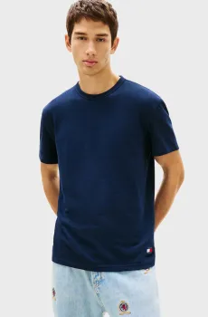 Мужская темно-синяя футболка REG WAFFLE Синий XL Tommy Jeans DM0DM22529