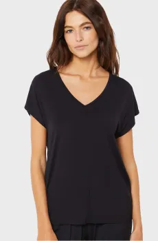 Женская черная футболка MODY Черный L Etam 6525471