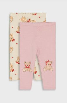 Бавовняні легінси - пастельний рожевий