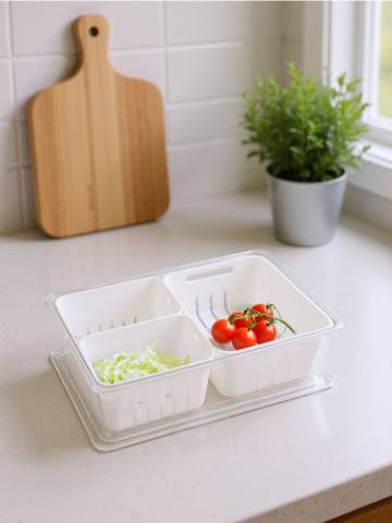 Контейнер для їжі з кришкою - білий