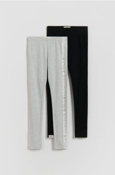 Reserved - Легінси з додаванням бавовни, 2 пари - різнобарвний - 169HN-MLC