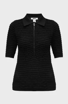 Женское черное поло Черный M DKNY P4GSAR09