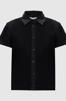 Черная рубашка с короткими рукавами
