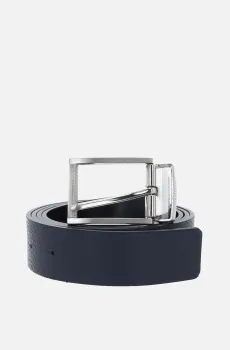 Мужской темно-синий кожаный ремень Синий ONESIZE HUGO 50548369;004
