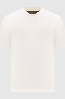 Белая футболка с шелком