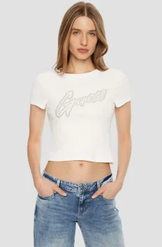 Женская белая футболка Белый XS Guess W5RI68.KA0H1;G011