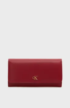 Женский красный кожаный кошелек CK LONG Красный ONESIZE Calvin Klein LV04F1224G