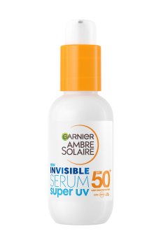 Солнцезащитная сыворотка флюид для лица GARNIER Ambre Solaire Invisible Serum Super UV с высокой степенью защиты, SPF 50+, 30 мл