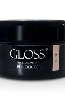 Уценка! Однофазный гель для ногтей Gloss Builder Gel UV/LED Soak Off, Peach, 30 мл