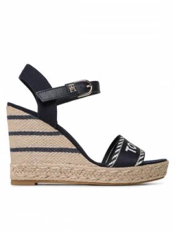 Tommy Hilfiger Еспадрильї Seasonal Webbing Wedge FW0FW07088 Cиній