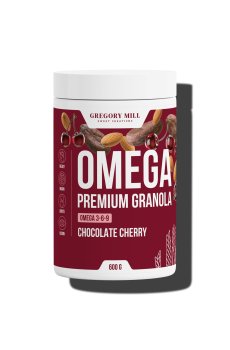 Омега-Гранола Шоколад та Вишня Gregory Mill Omega Chocolate Cherry Premium Granola, 600 г