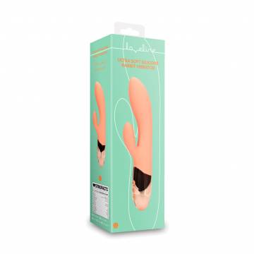 Клиторально-вагинальный вибратор Loveline Ultra Soft Silicone Rabbit Vibrator персиковый, 1 шт