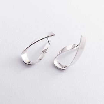 Серьги на английской застежке (белое золото) с07531 Серьги на английской застежке (белое золото) с07531
