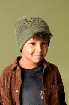 Шапка beanie з мотивом дракона - хакі