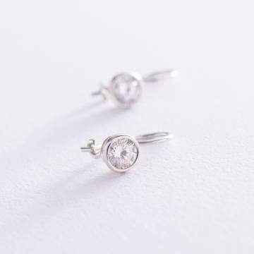 Серебряные серьги с фианитами 12746 Серебряные серьги с фианитами 12746