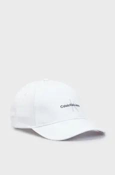 Мужская белая кепка MONO LOGO EMBRO Белый ONESIZE Calvin Klein K50K512180