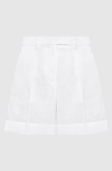 Белые шорты из льна