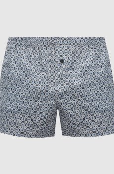 Голубые трусы-боксеры в принт