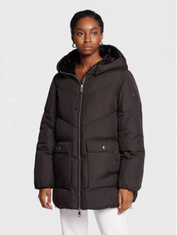 Tommy Hilfiger Пуховик Chevron Sorona WW0WW36211 Чорний Relaxed Fit Tommy Hilfiger Пуховик Chevron Sorona WW0WW36211 Чорний Relaxed Fit