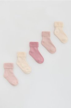 Reserved - Бавовняні шкарпетки 5 шт. - рожевувато-ліловий - 854GX-34X