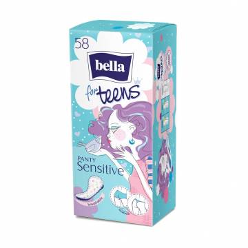 Ежедневные гигиенические прокладки Bella Panty for Teens Sensitive, 58 шт Ежедневные гигиенические прокладки Bella Panty for Teens Sensitive, 58 шт