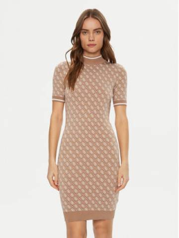 Guess Трикотажна сукня W3YK39 Z37K0 Бежевий Regular Fit Guess Трикотажна сукня W3YK39 Z37K0 Бежевий Regular Fit