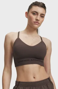 Женский темно-коричневый топ Vanish Seamless Low Bra Коричневый XS Under Armour 1384417-201