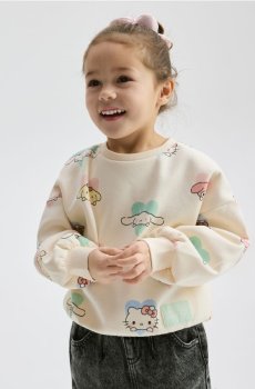 Reserved - Світшот Hello Kitty та друзі - пастельний рожевий - 927HV-03X