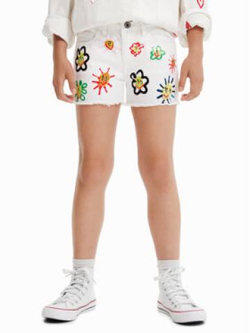 Desigual Джинсові шорти 23SGDD07 Білий Regular Fit Desigual Джинсові шорти 23SGDD07 Білий Regular Fit
