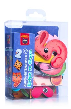 Развивающая магнитная игра Vladi Toys Чудо-математика. Цифры и фигуры, 12*4.5*18 см, от 3 лет, 31 магнит (VT5411-19)