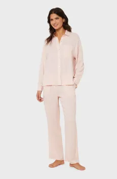 Женские розовые льняные брюки JUSTINE Розовый L Etam 6540683