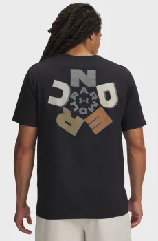 Мужская черная футболка UA M Radial WM SS Черный S Under Armour 6009264-001