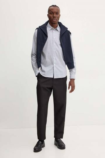 Рубашка PS Paul Smith мужская цвет белый regular классический воротник M2R.433R.N22173 Рубашка PS Paul Smith мужская цвет белый regular классический воротник M2R.433R.N22173