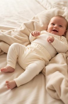 Трикотажні штани - кремовий