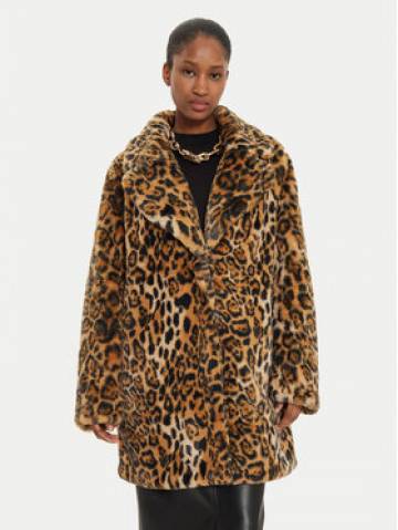 Just Cavalli Шуба 77PAS429 Коричневий Loose Fit Just Cavalli Шуба 77PAS429 Коричневий Loose Fit